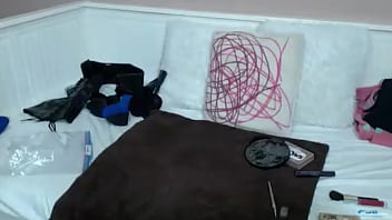 Solo dildo fucking performance of busty oriental gal maxine x