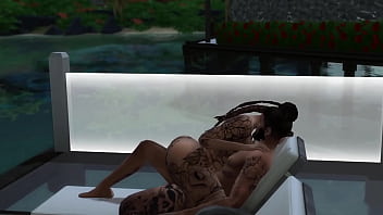 Sims 4 izaiah gets fucked in a lawn chair