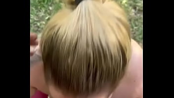 In the park she swallows my cum allways