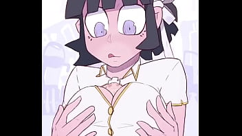 Азазель дрочит сиськами