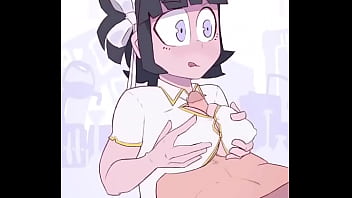 Азазель дрочит сиськами