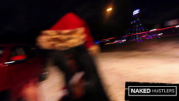 Big booty ebony jayla foxx fucking at the christmas tree lot