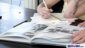 Busty neighbor teacher lucia rossi catches petite teen katerina deville cheating and knows just the milf makes her lick and rim her