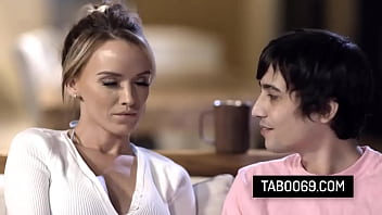 Sexy stepmother getting banged from behind by stepson