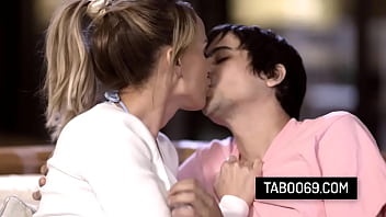 Sexy stepmother getting banged from behind by stepson