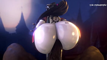 Trasero gigante y blanco es cogido