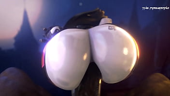 Trasero gigante y blanco es cogido