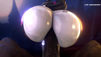 Trasero gigante y blanco es cogido