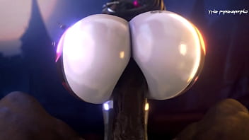 Trasero gigante y blanco es cogido