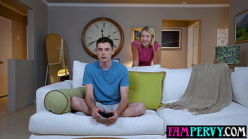 Hot teen blondie lets stepbro to use her like a cheap fucktoy