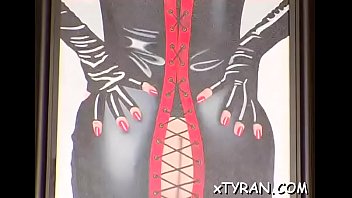 Slave fucked hard with sex tool