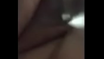 Wife with glass dildo