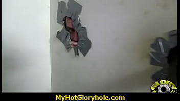 Gloryhole cock licking and sucking interracial 26