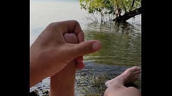 Being naughty at the lake