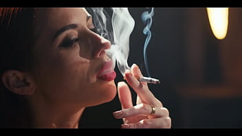 Redhead smoking cigarette sexy babe with pink pussy audrey reid giving the hottest blowjob