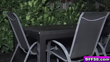 Camper gals feasting on one big cock