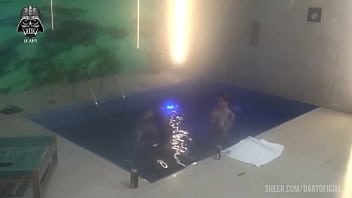Threesome with friends in the motel pool part 2