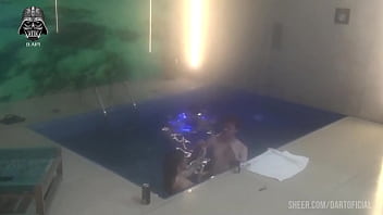 Threesome with friends in the motel pool part 2