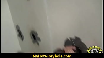 I sneak black bj as i fuck husband thrue gloryhole 19