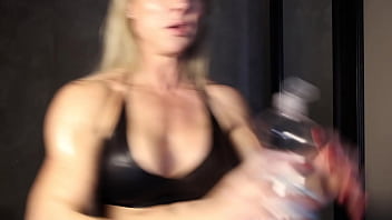 Oiled & dumbbell fucked hard