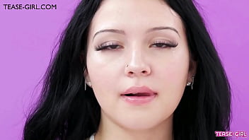 Gorgeous brunette close up tease