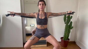 Exercising with warm up and stretch training