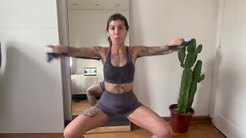 Exercising with warm up and stretch training