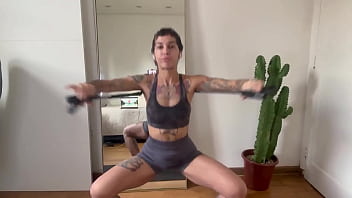 Exercising with warm up and stretch training