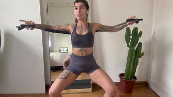 Exercising with warm up and stretch training