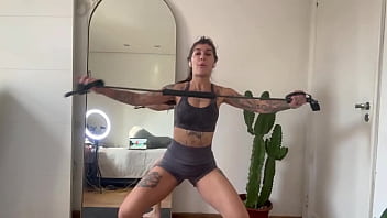 Exercising with warm up and stretch training