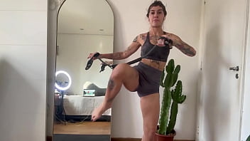 Exercising with warm up and stretch training