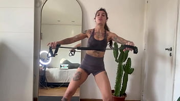 Exercising with warm up and stretch training