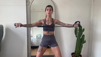 Exercising with warm up and stretch training