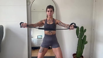 Exercising with warm up and stretch training