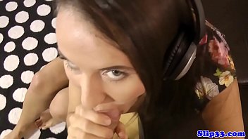 Pov fucked teen enjoys sucking old mans cock