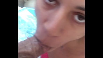 When getting ready for her friend jade gives her husband a treat