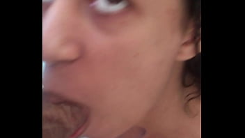 When getting ready for her friend jade gives her husband a treat