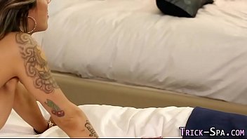 Conned teen masseuse jizz