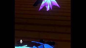 A girl sucking a desktop player off