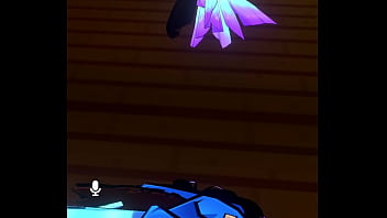 A girl sucking a desktop player off