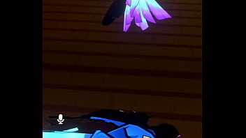 A girl sucking a desktop player off