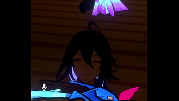 A girl sucking a desktop player off