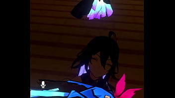 A girl sucking a desktop player off