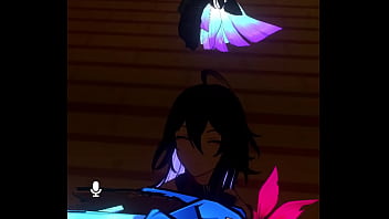 A girl sucking a desktop player off