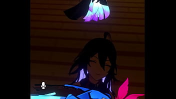 A girl sucking a desktop player off