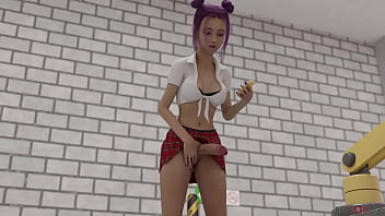 All the way through by redvoidcgi dick girl fucked by a huge pole until it comes out the other side