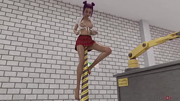 All the way through by redvoidcgi dick girl fucked by a huge pole until it comes out the other side