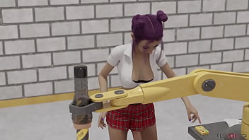 All the way through by redvoidcgi dick girl fucked by a huge pole until it comes out the other side