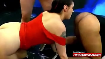 Bukkaked ho group fucked