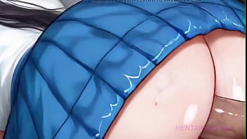 Big tits anime milf on cock